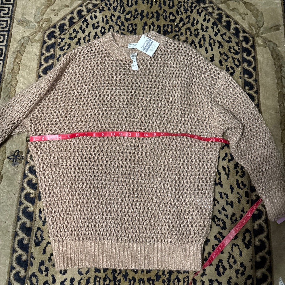 New with tags. Brunello Cucinelli open weave sweater with metallic thread - Picture 11 of 14